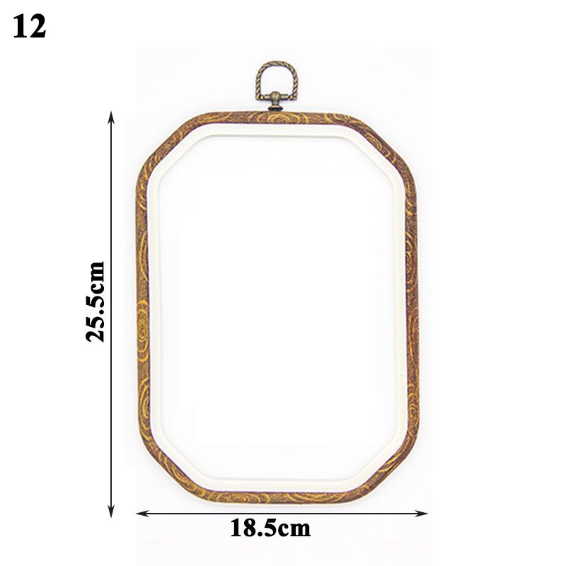 Sewing Tool Round Bamboo Embroidery Hoops Frame Set DIY CrossStitch Needle Craft Tool Plastic Embroidery Hoop Rings Retro Craft 18.5x25.5cm