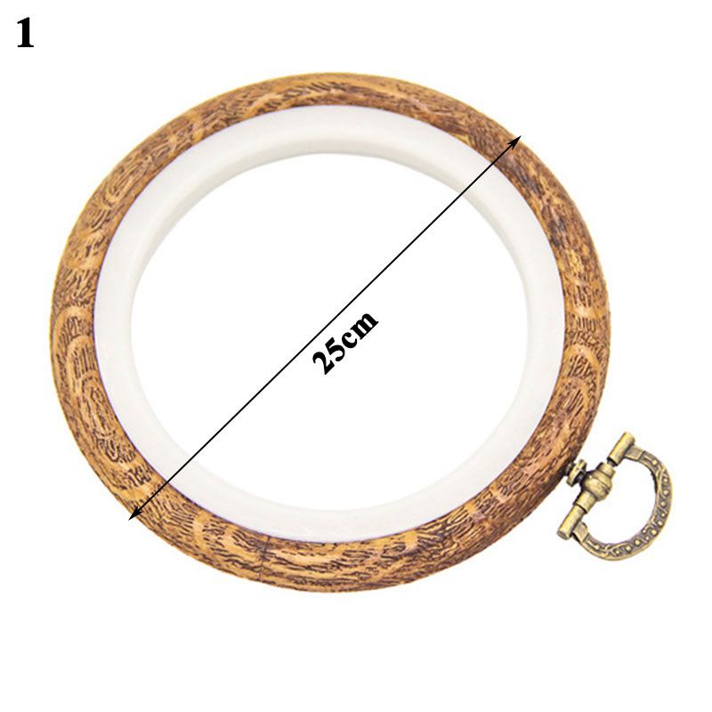 Sewing Tool Round Bamboo Embroidery Hoops Frame Set DIY CrossStitch Needle Craft Tool Plastic Embroidery Hoop Rings Retro Craft 18.5x25.5cm