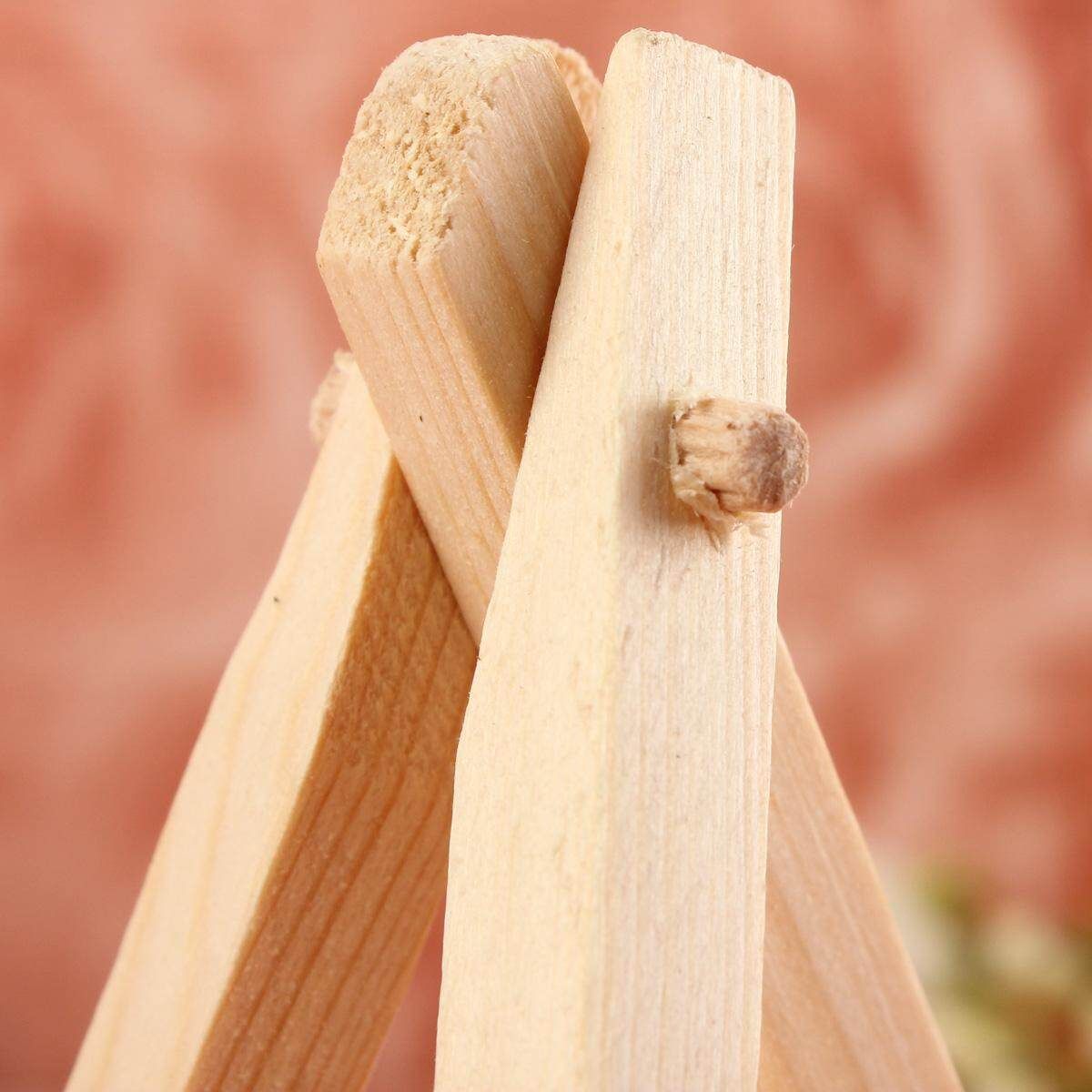 6PCs 2-10x 120mm Wood Artist Easel Wedding Cafe Party Name Card Stand Display Holder