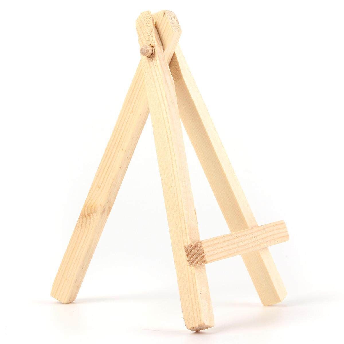 6PCs 2-10x 120mm Wood Artist Easel Wedding Cafe Party Name Card Stand Display Holder