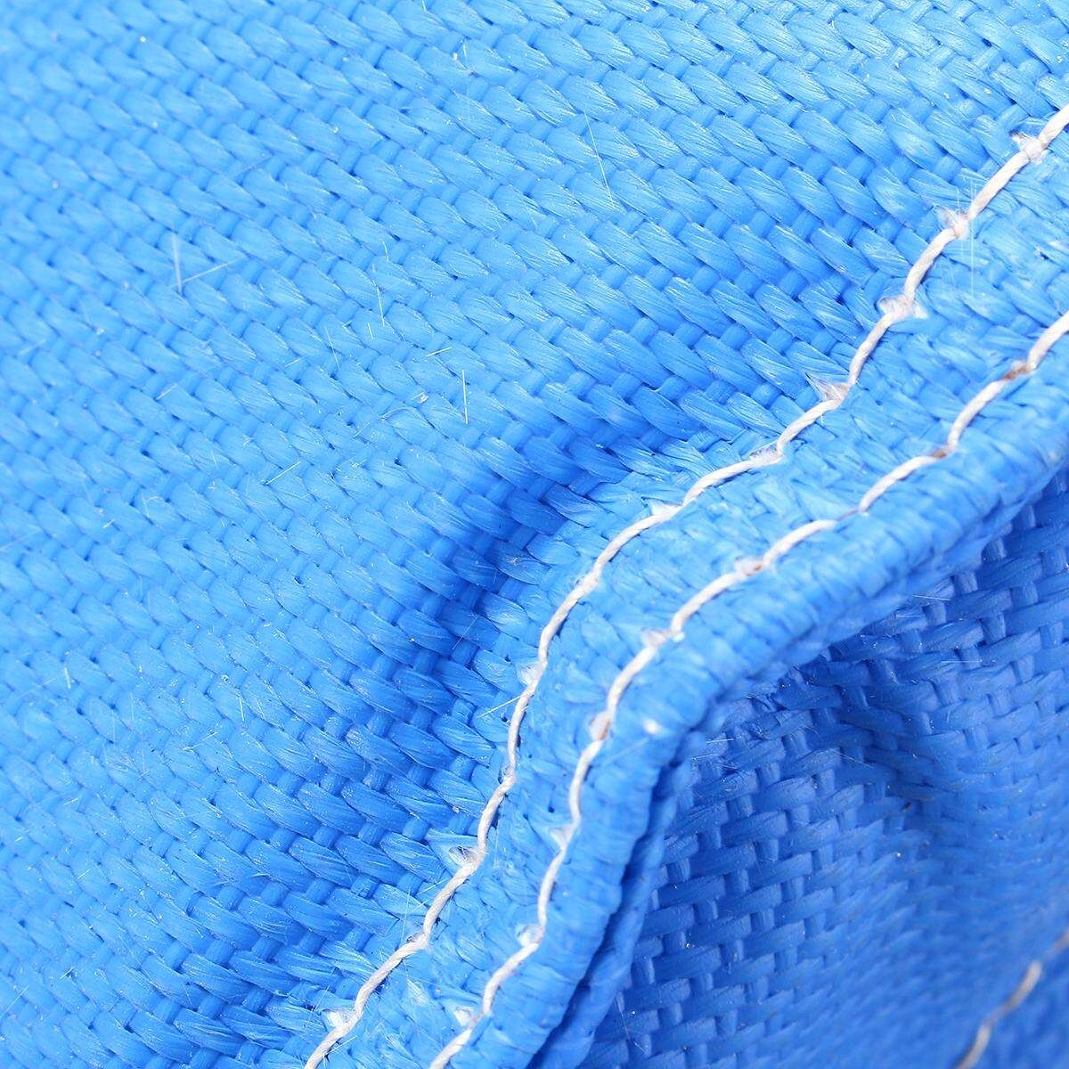 TURBO HEAT SHIELD BLANKET COVER + MANIFOLD DOWNPIPE WRAP 2" X 5M TITANIUM Blue (blue)