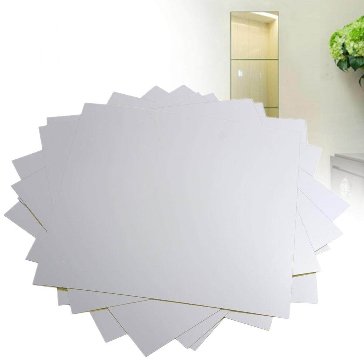 9Pcs Reflective Self-adhesive Mirror Mosaic Tile Wall Stickers DIY Home Room Bathroom Tools 15*15cm