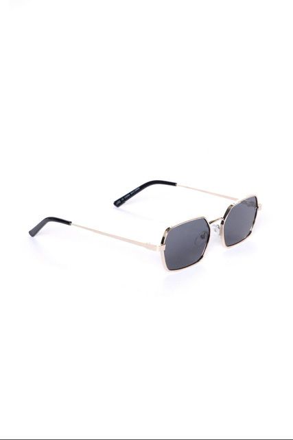 Ultra Slim Metal Hexagon Geometric Sunglasses