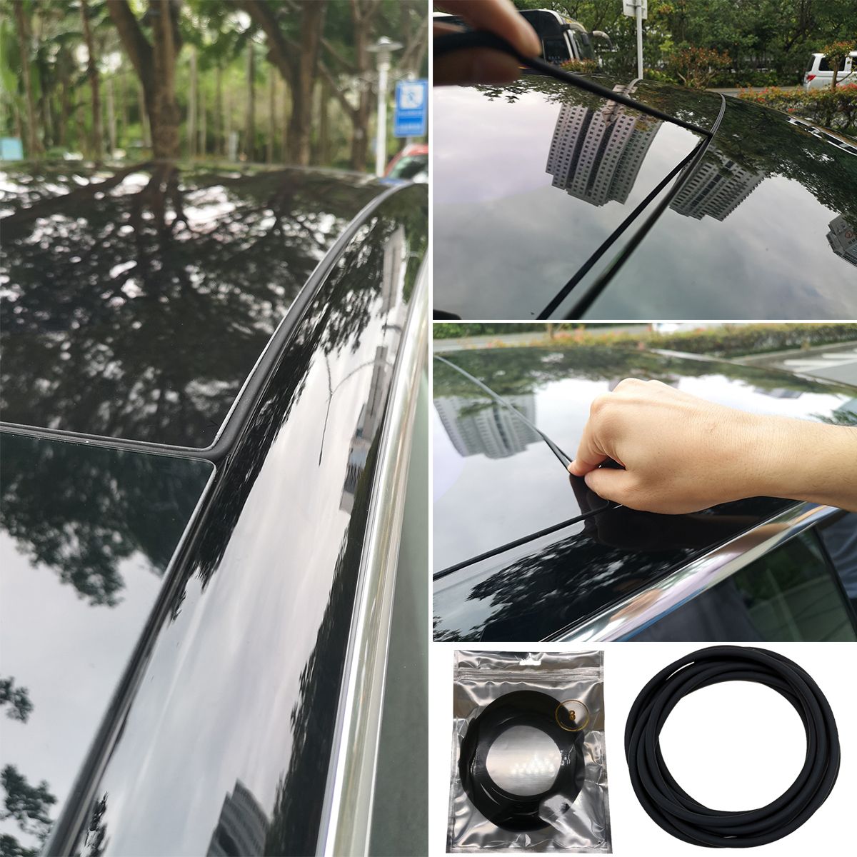 Wind Noise Reduction Seal For Tesla Model 3 Strip Sunroof Version 2 Dampening