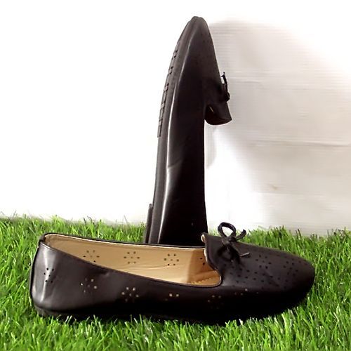 Women Patent Leather Ballerina Casual Flat Shoe-Black