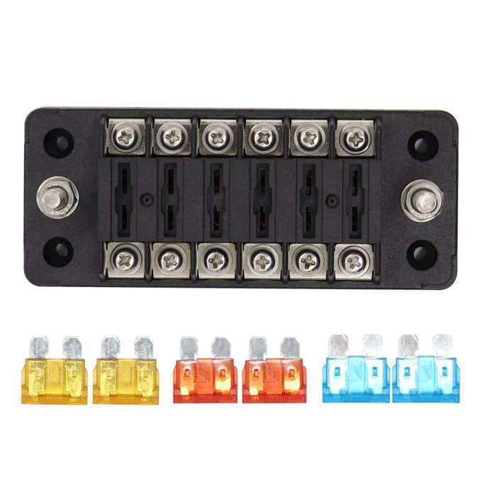 Universal Car Fuse Holder Box 32V 6-way With Independent