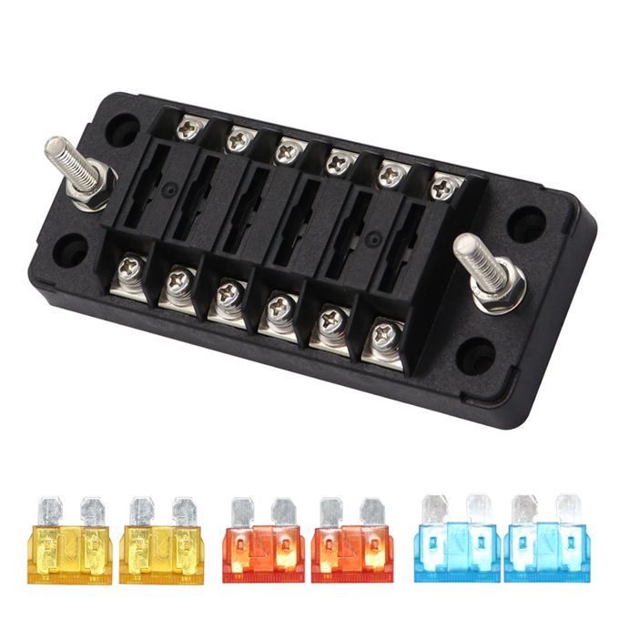 Universal Car Fuse Holder Box 32V 6-way With Independent
