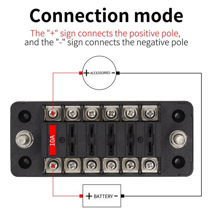 Universal Car Fuse Holder Box 32V 6-way With Independent