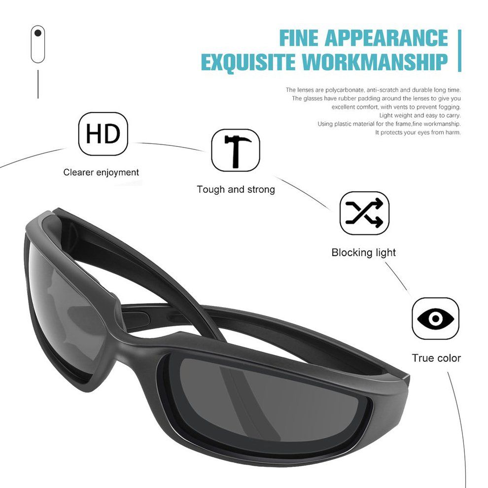 Motorcycle Glasses Windproof Dustproof Eye Glasses Outdoor Glasses-black