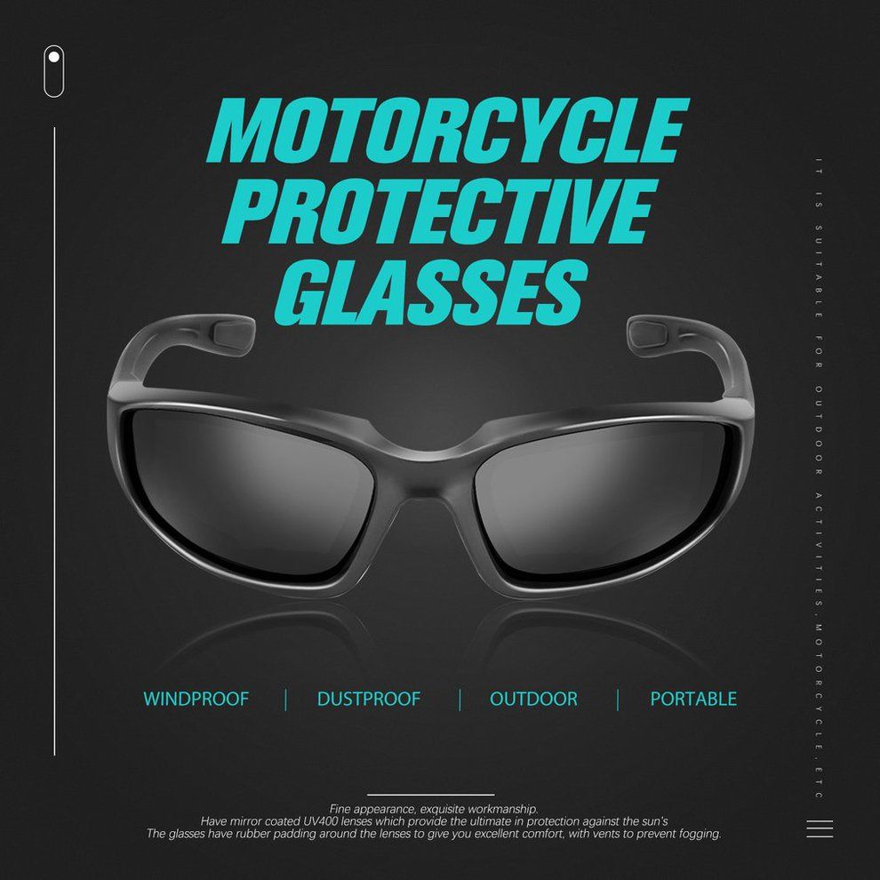 Motorcycle Glasses Windproof Dustproof Eye Glasses Outdoor Glasses-black