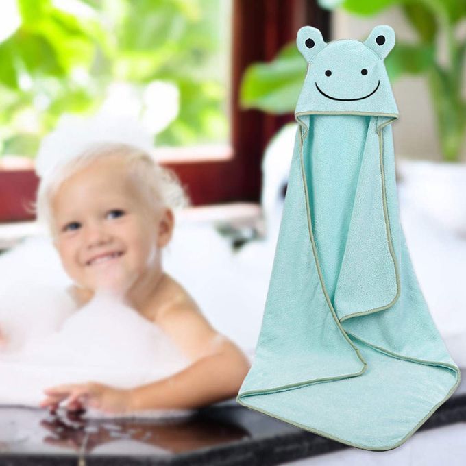 Baby Hooded Towel Animal Shape Essential Bathrobe For Toddler Green