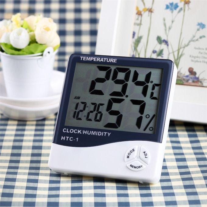 LCD Digital Temperature Humidity Meter Indoor Outdoor