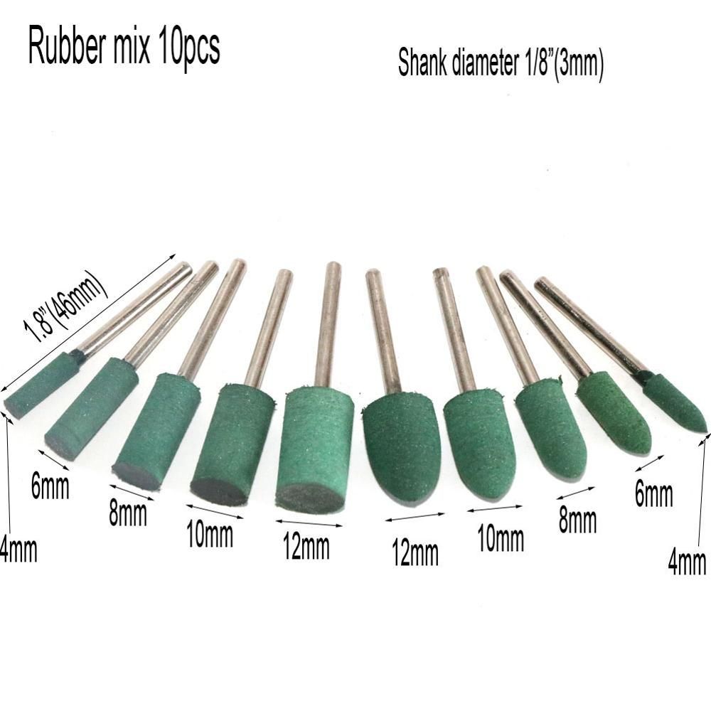 10pcs Wool Felt Ceramic Grinding Head Pointed Poli