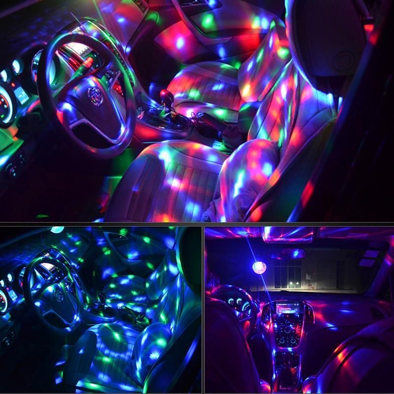 1PC Car Atmosphere Lamp USB Blue