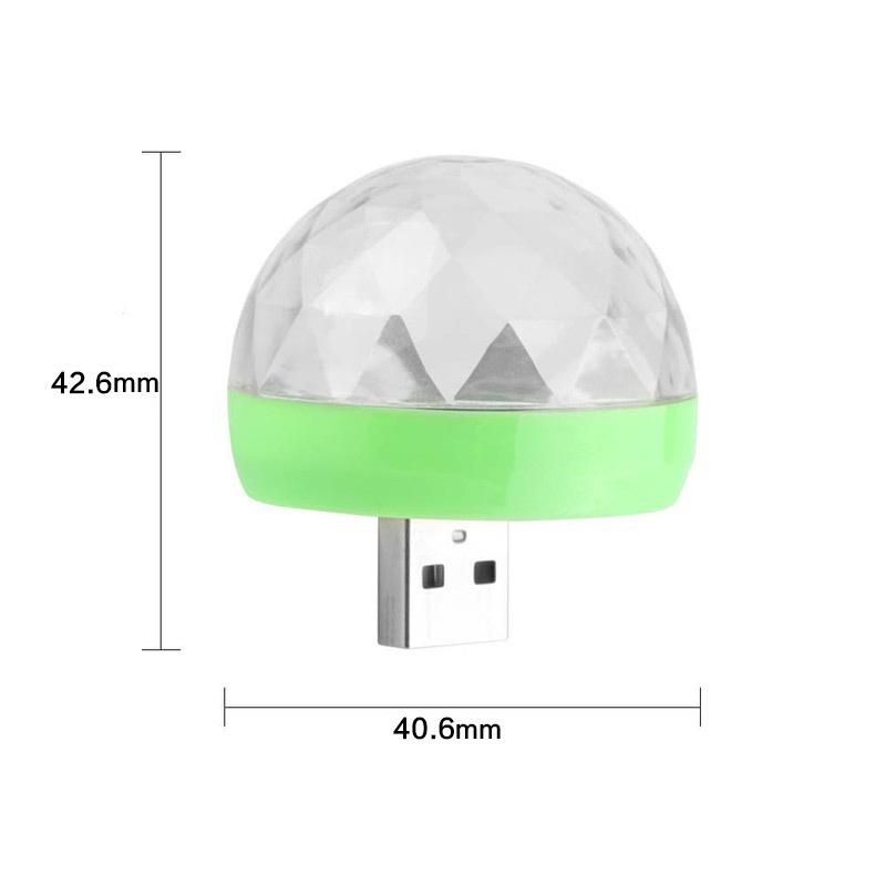 1PC Car Atmosphere Lamp USB Blue