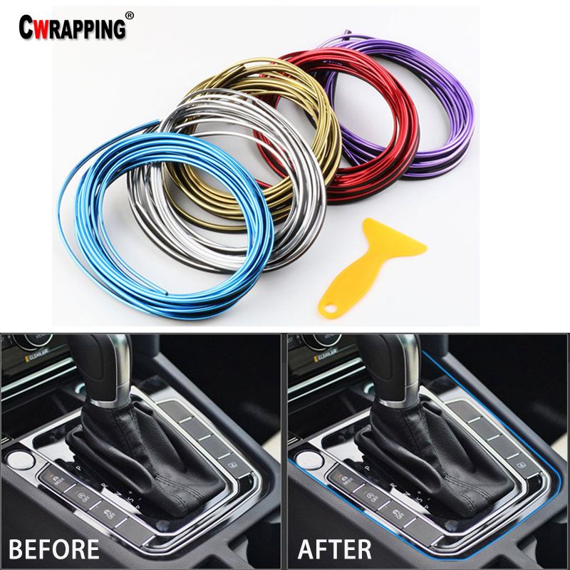 5m Car Styling Decoration Chrome Strip Mouldings Trim Door