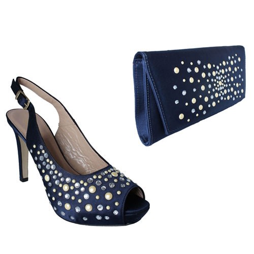 Raimondo Buccelli Shoe & Bag - Navy Blue