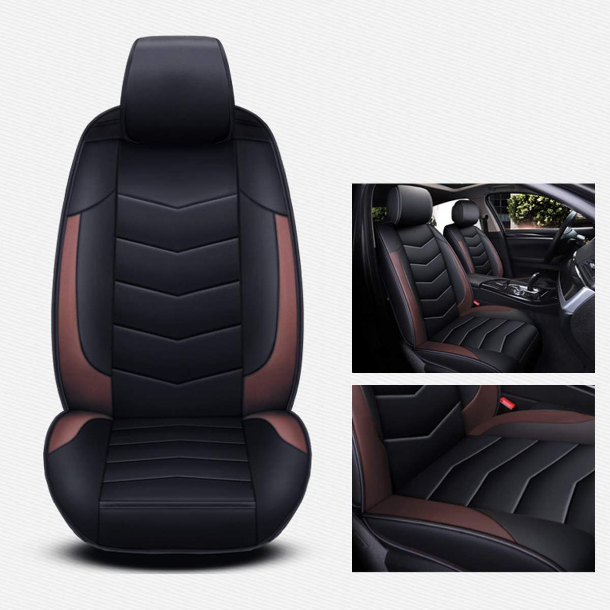 Universal PU Leather Car Seat Covers For Toyota Corolla Camry Rav4 Auris Prius Auto Accessories Cushion Autocovers Car Sticks