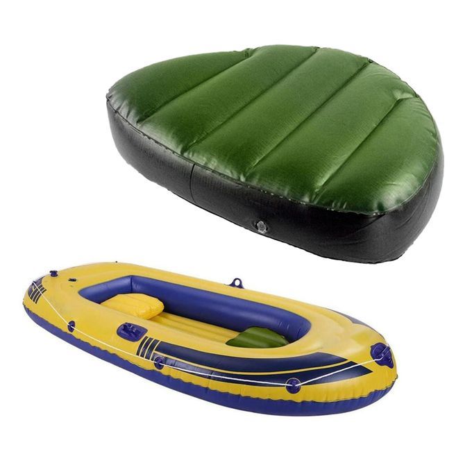PVC Inflatable Seat Outdoor Canoe Waterproof Self Black+Green