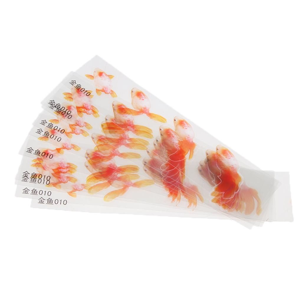 10Pcs 3D Transparent Film Sticker Resin Material