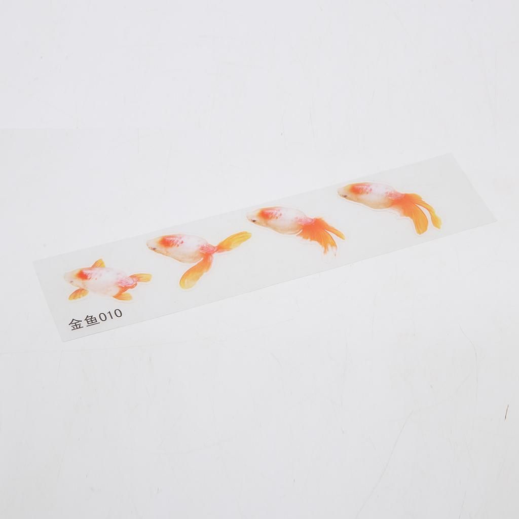 10Pcs 3D Transparent Film Sticker Resin Material