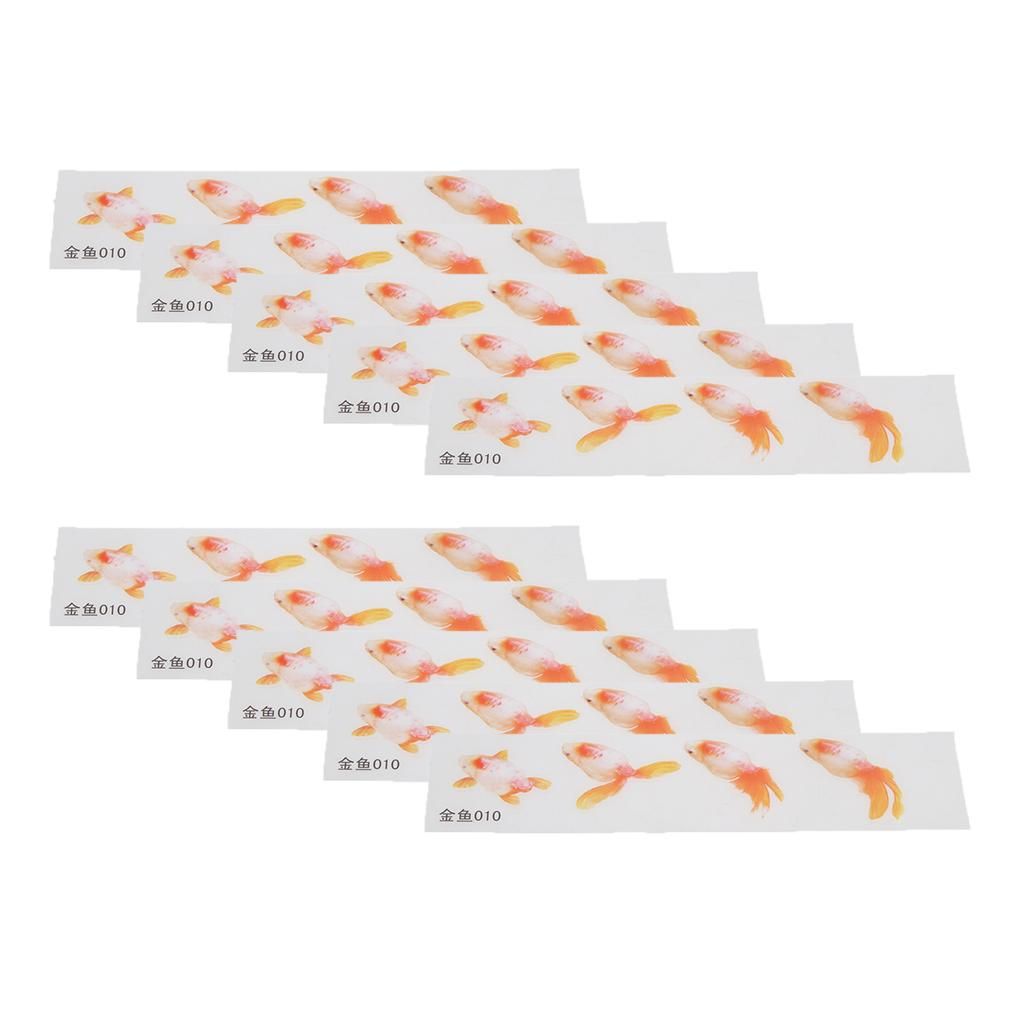 10Pcs 3D Transparent Film Sticker Resin Material