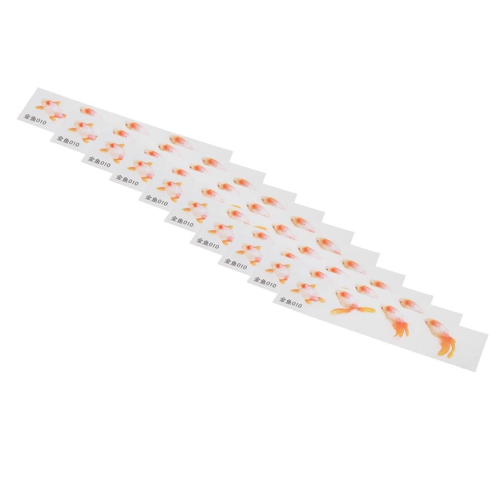 10Pcs 3D Transparent Film Sticker Resin Material
