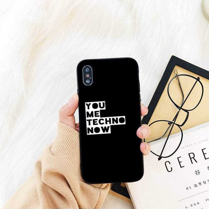 Yinuoda Techno Music Silicone Black Phone Case For Iphone 8