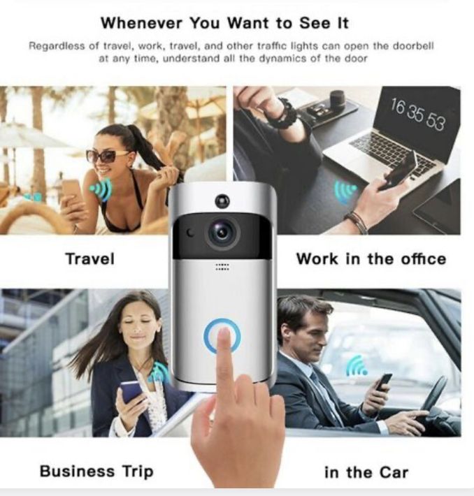 Smart Video Doorbell & Chime Home Wireless APP Remote