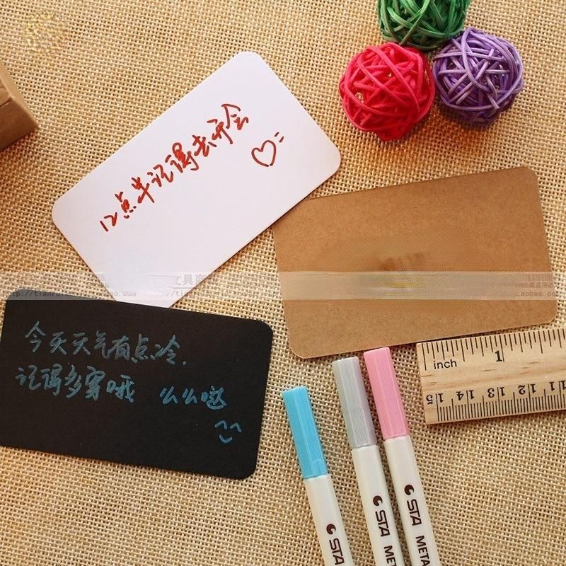 100Pcs Playing Card Blank Hard Paper Card Paper DIY Board Game Postcard Handmade Wallpaper Postcards Message White Card