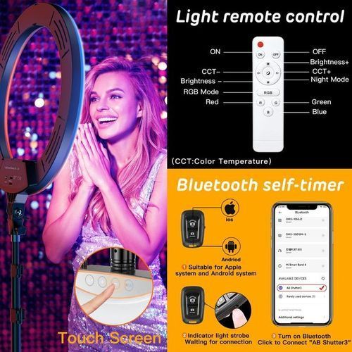 18 Inch RGB Selfie Video Ring Light - 18Inch Rgb Ring Light