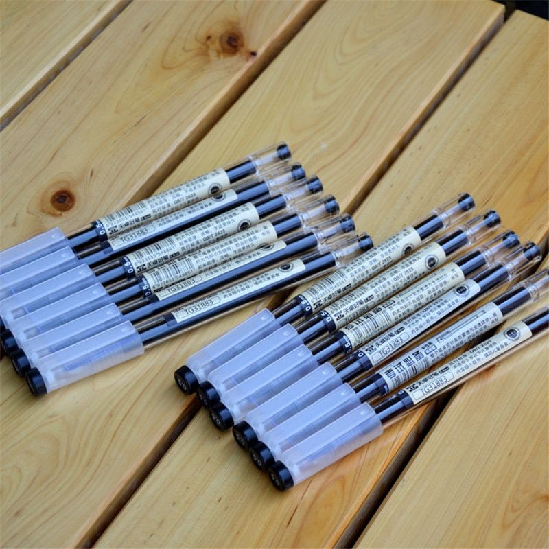 6 Pcs/lot Muji Style Pen 0.35mm Gel Pen Black Stationery