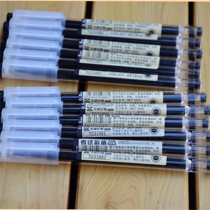 6 Pcs/lot Muji Style Pen 0.35mm Gel Pen Black Stationery
