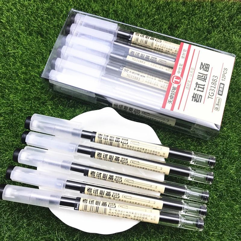6 Pcs/lot Muji Style Pen 0.35mm Gel Pen Black Stationery