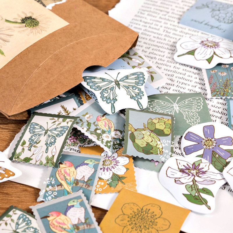 46PcsBox All Things Grow Diy Sticker Diary Birthday Card