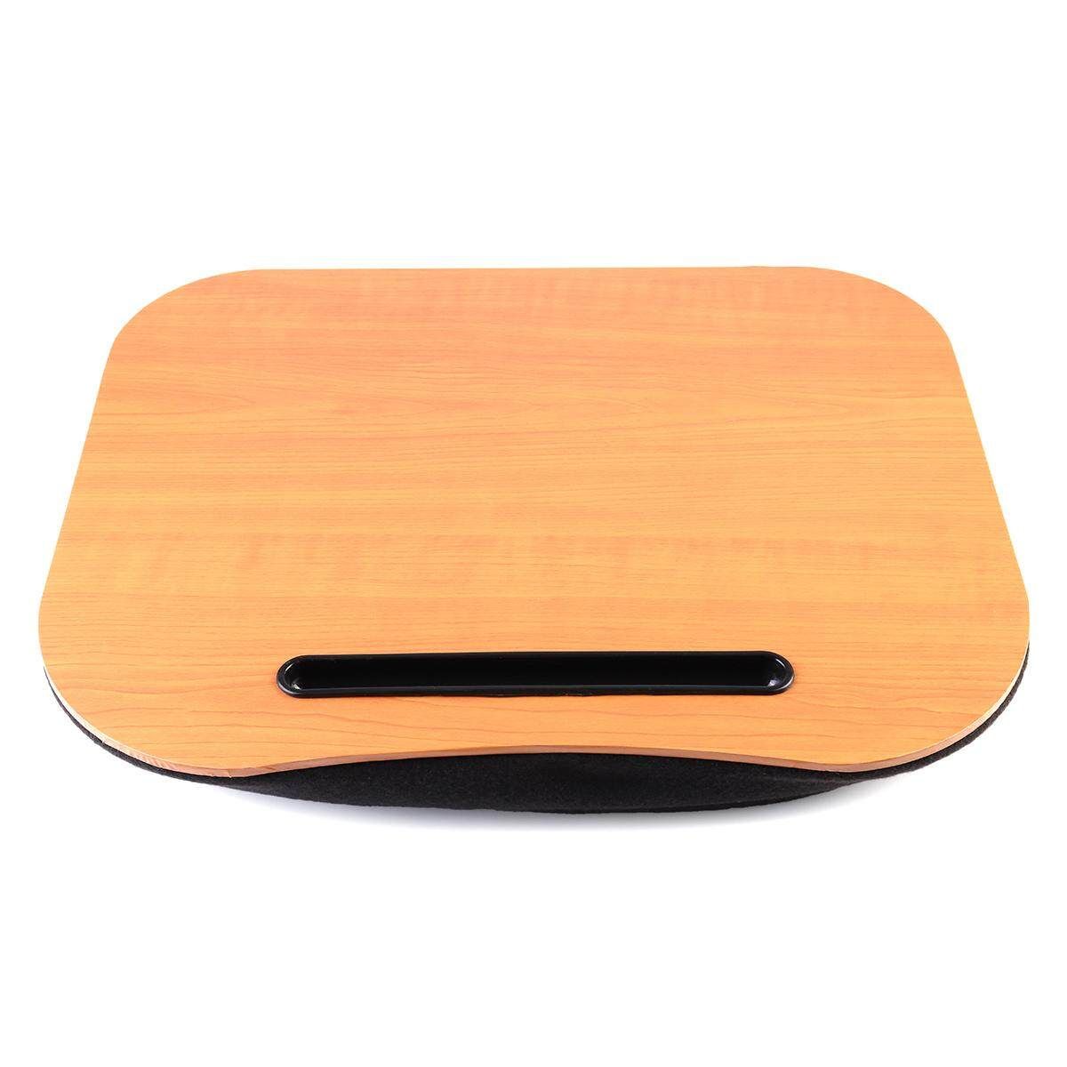 2 X Laptop Tray Lap Desk Cushioned Portable Computer Reading Writing Table Brown