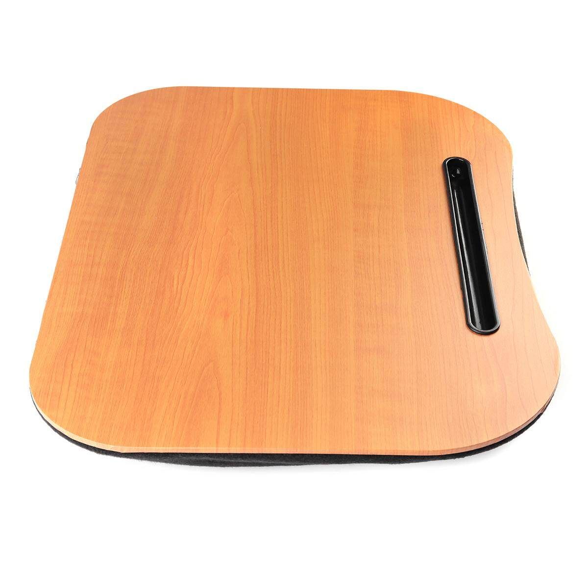 2 X Laptop Tray Lap Desk Cushioned Portable Computer Reading Writing Table Brown