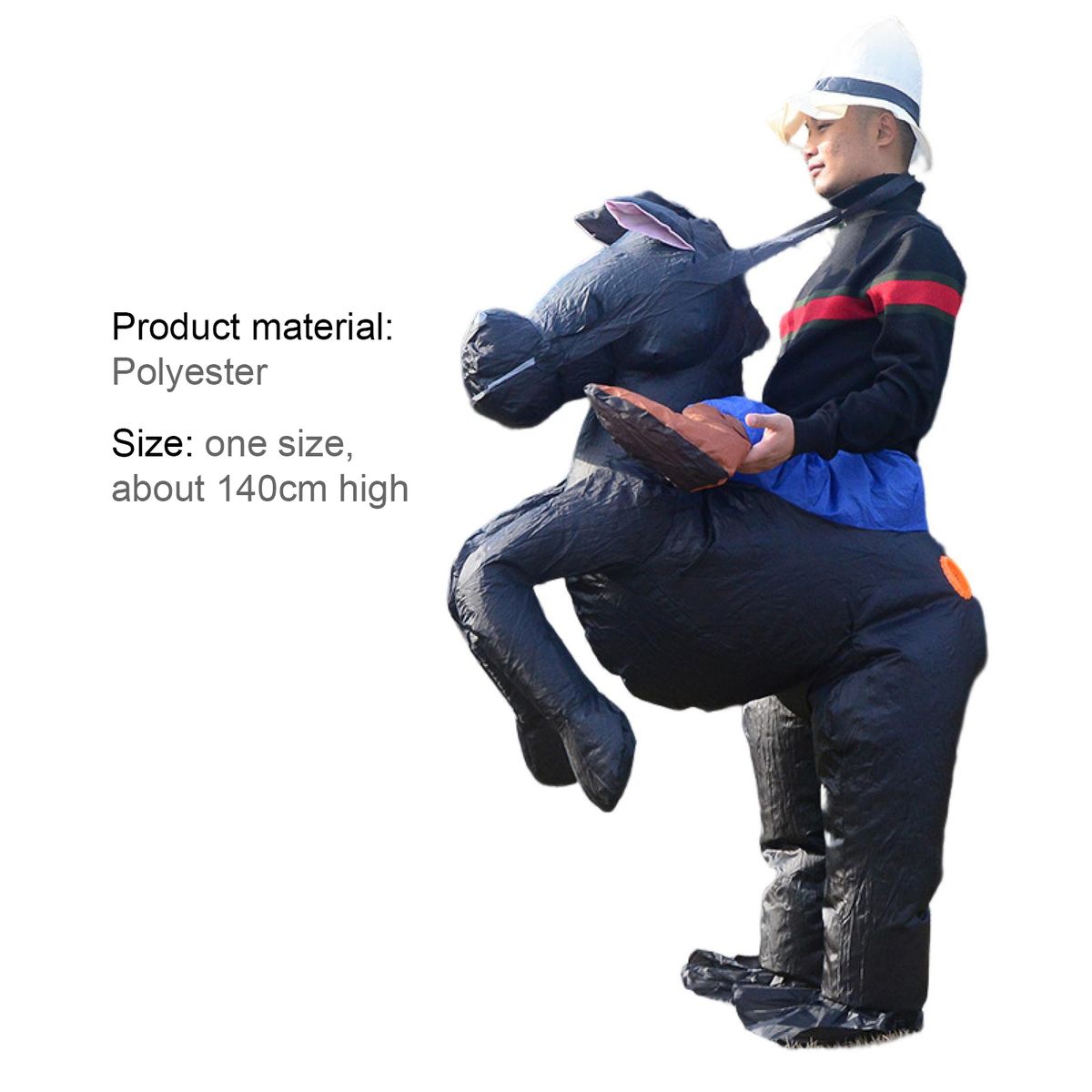 Inflatable Horse Costume Multifunctional Premium Inflatable Black