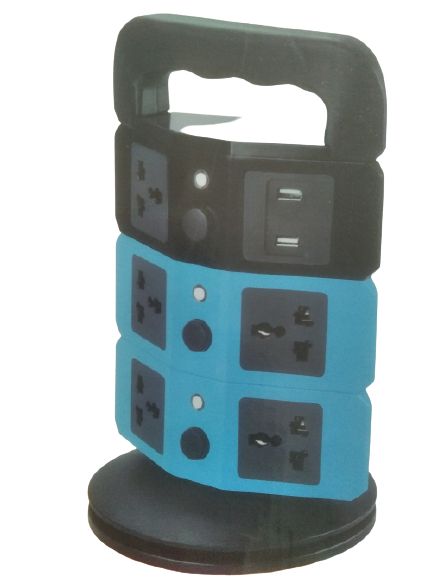 MULTI FUNCTIONAL VERTICAL SOCKET With 2 USB Ports