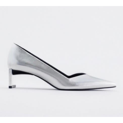 Metallic High-heeled Shoes
