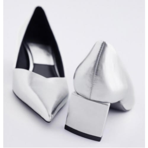 Metallic High-heeled Shoes