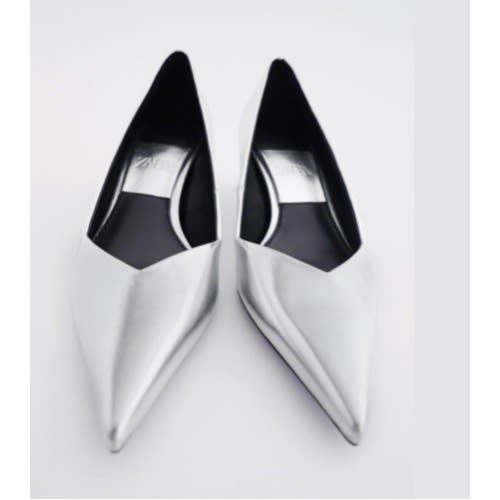 Metallic High-heeled Shoes