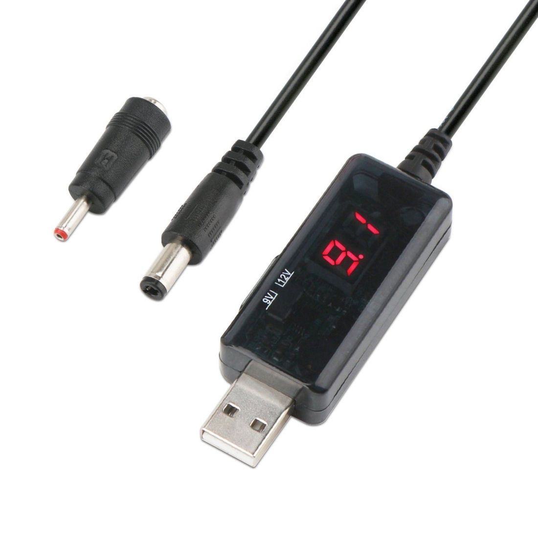 USB Boost Cable 5V Step Up To 9V 12V Adjustable Voltage Converter 1A Step-up Volt Transformer DC Power Regulator With Switch EU