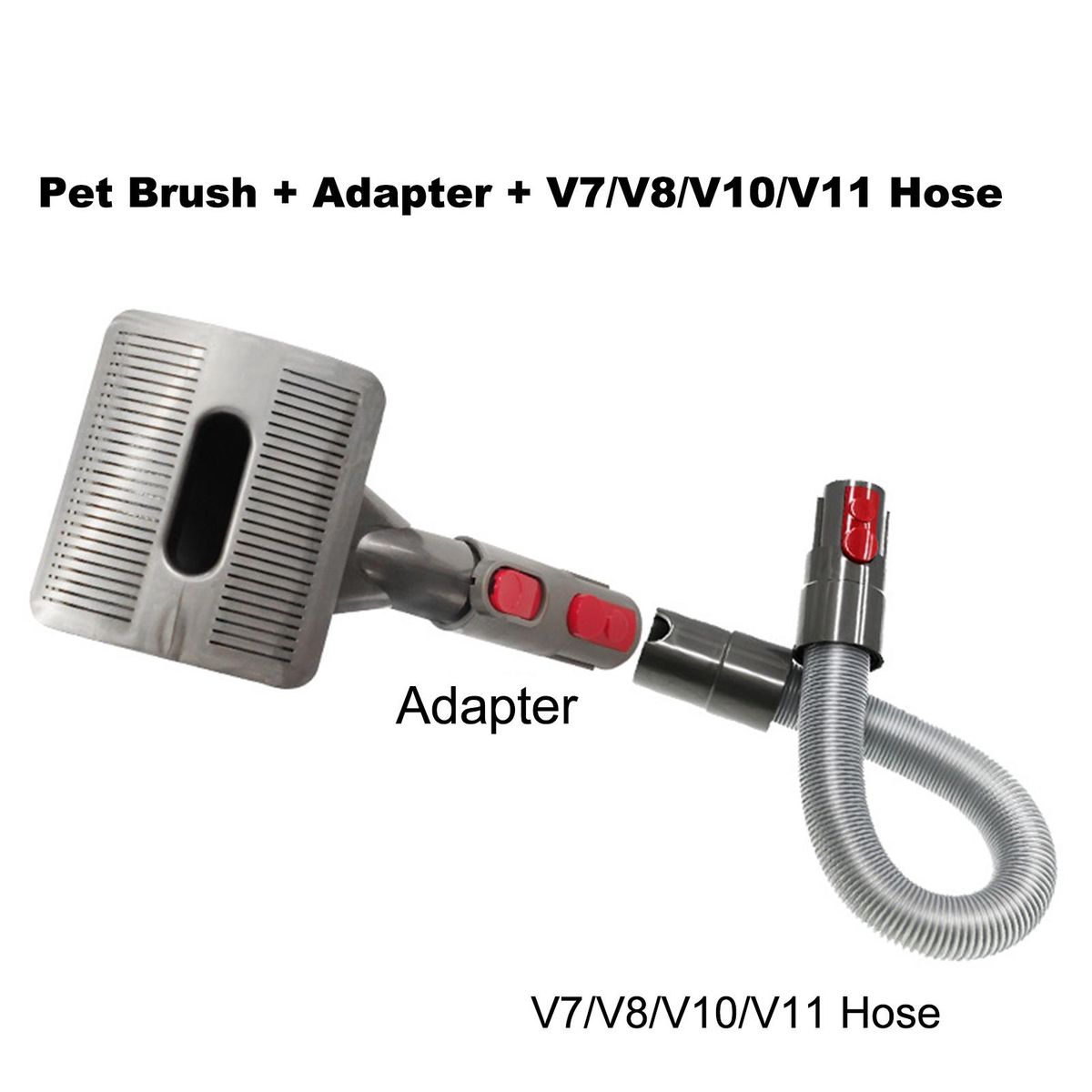 Vacuum Cleaner Adapter Attachment Accessory Pet Brush Hose Converter Connector Tool for Dyson V6/7/8/10/11