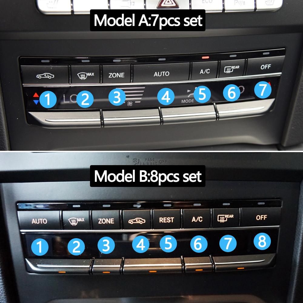 Car AC Button Heater Air conditioner Switch Cover Climate Control Caps For BENZ E Class W212 W207 E200 E260 E300 E350