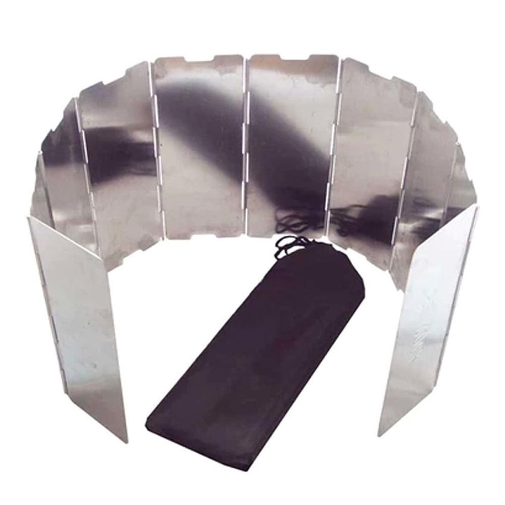 10 Plates Wind Screens Windshield Outdoor Cooking Cooker Fol