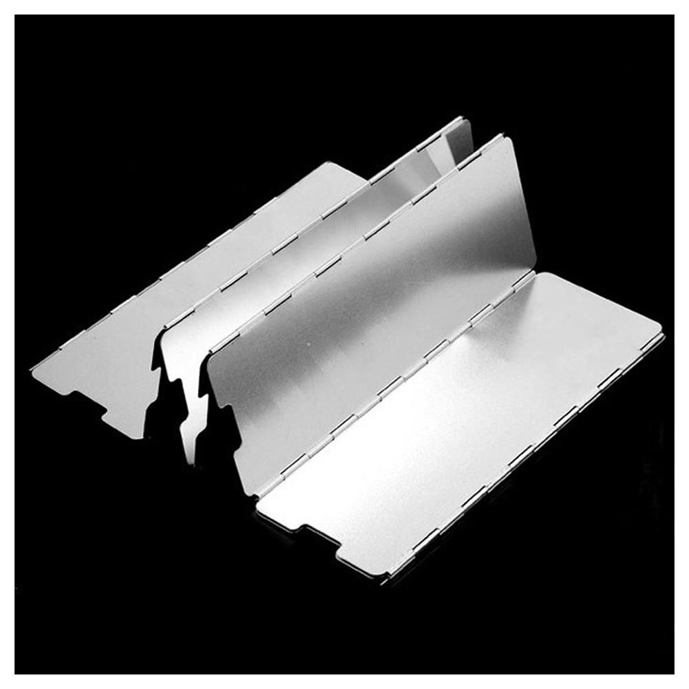 10 Plates Wind Screens Windshield Outdoor Cooking Cooker Fol