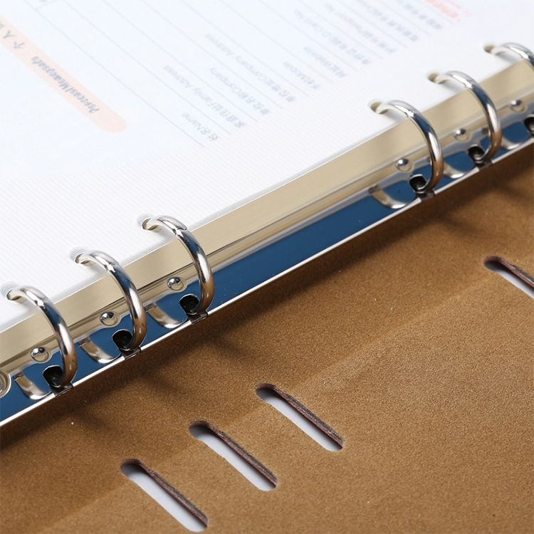 Business Notepad Loose Leaf Replaceable Inner Notebook Thickened Diary Book- A5 Black