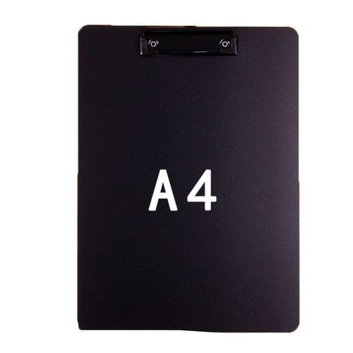 2PCS Simple File Board Folder Student Writing Board Paper Clip Restaurant Menu Folder(A4 Black)