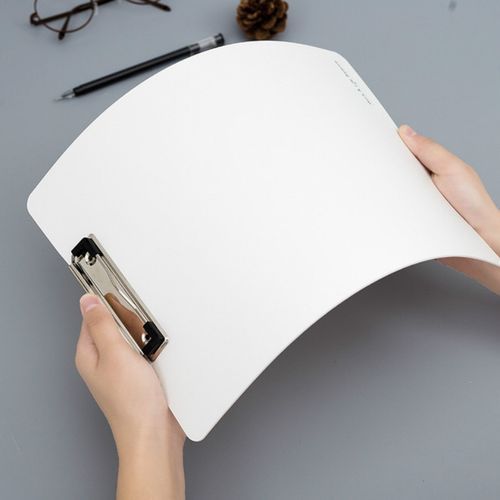 2PCS Simple File Board Folder Student Writing Board Paper Clip Restaurant Menu Folder(A4 Black)